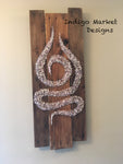 Genuine Amethyst & Wood Yoga Inspired Pallet Art