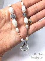 Freshwater Pearl Eyeglass Ring Necklace
