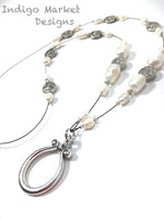 Freshwater Pearl Eyeglass Ring Necklace