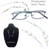 Freshwater Oval Pearl Eyeglass Chain