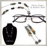 Fancy Jasper & Russian Jade Eyeglass Chain
