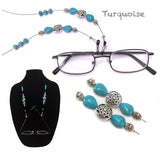 Turquoise Teardrop Eyeglass Chain