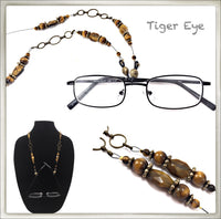 Tiger Eye (faceted) Eyeglass Chain