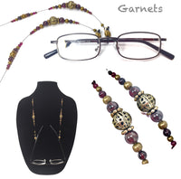 Bohemian Garnet Eyeglass Chain