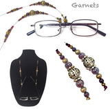 Bohemian Garnet Eyeglass Chain