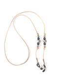 Leather & Shell Pewter Eyeglass Cord
