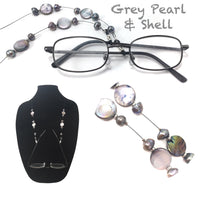 Grey Pearl Eyeglass Chain