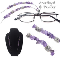 Amethyst (Chip) Eyeglass Chain